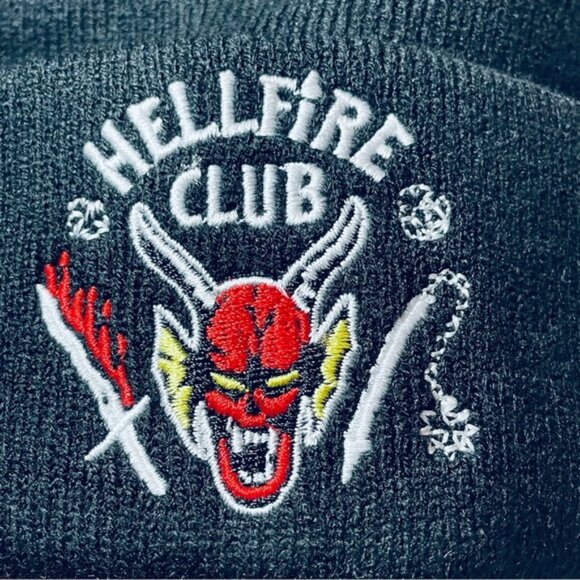 🔥 NWT Stranger Things Hellfire Club Beanie – Unisex - Picture 3 of 8